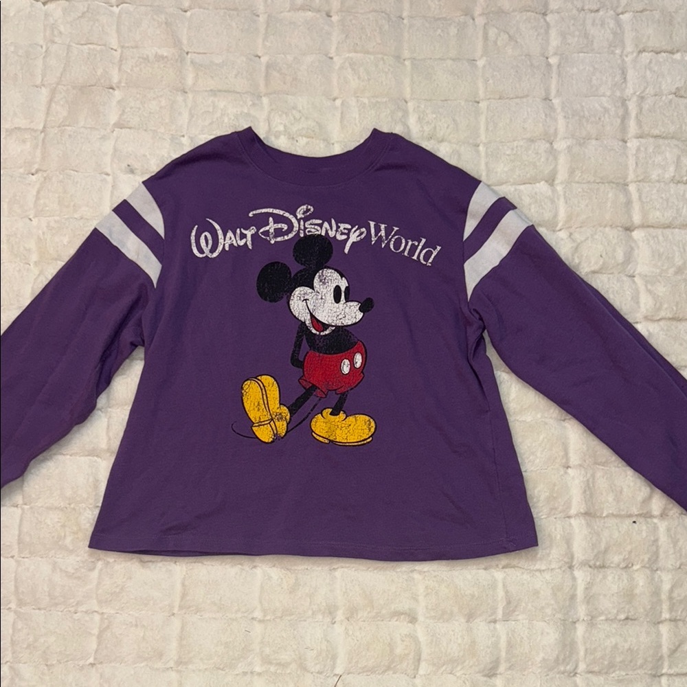 Disney Purple Mickey Mouse Long Sleeve Shirt